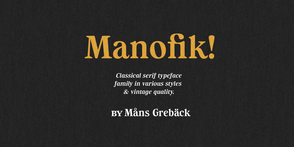 Manofik PERSONAL USE ONLY Font Family website image