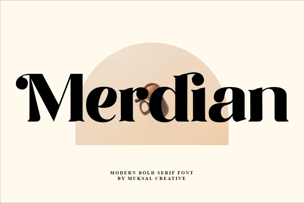 Merdian Font website image