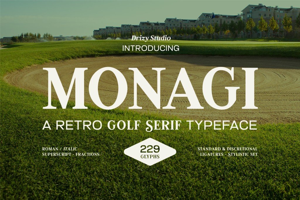 Monagi Demo Font website image