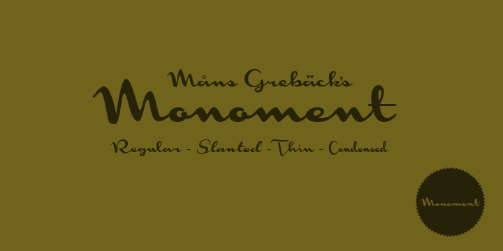 Monoment Font website image