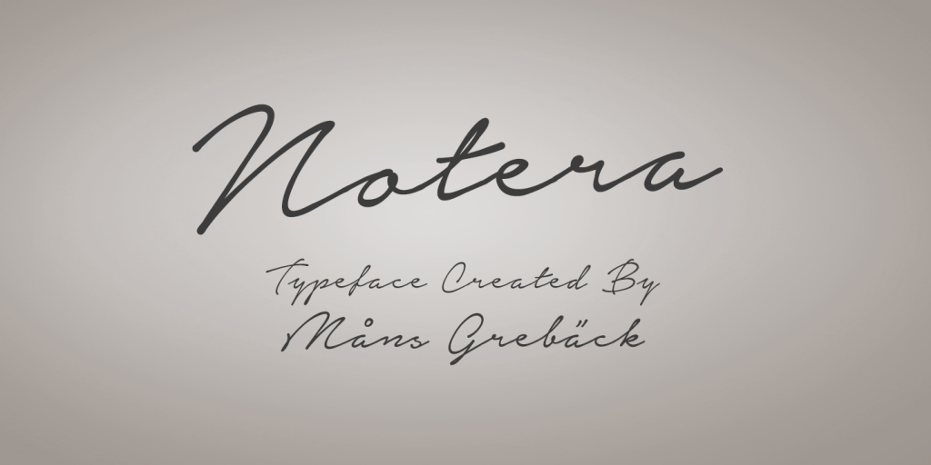 Notera Personal Use Only Font website image