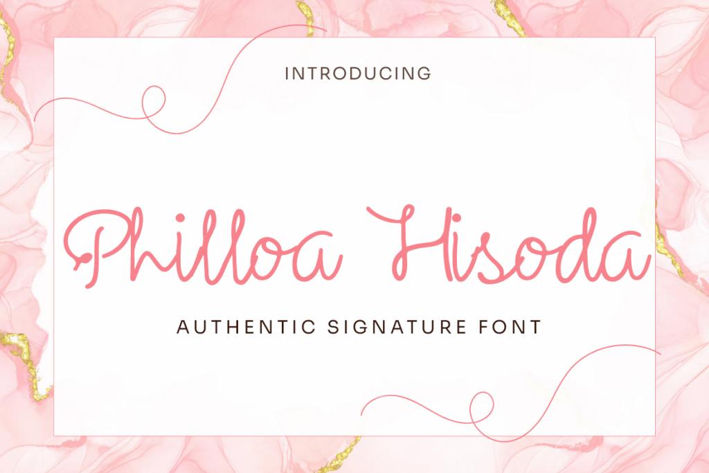 Philloa Hisoda Font website image