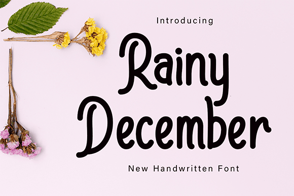 Rainy December Font website image