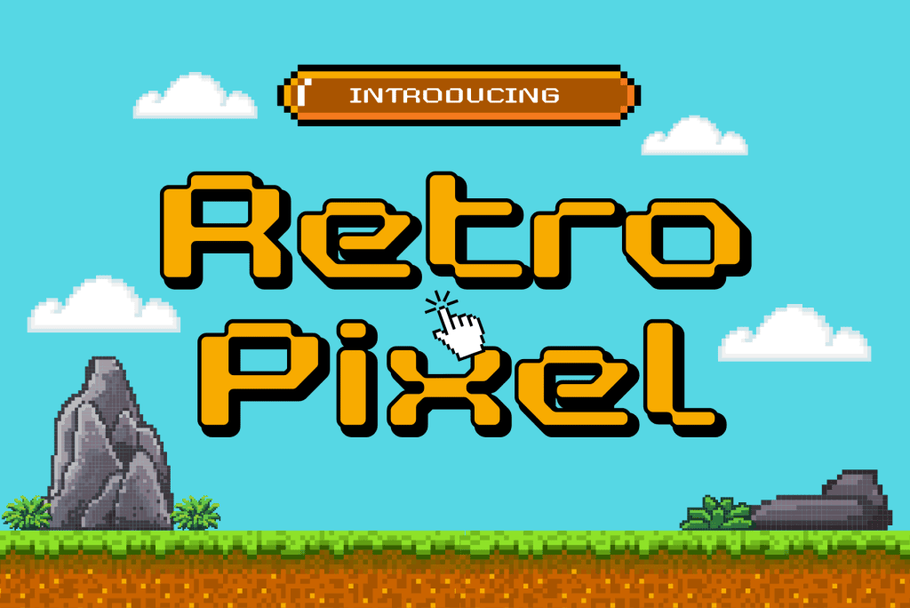 Retro Pixel Font website image