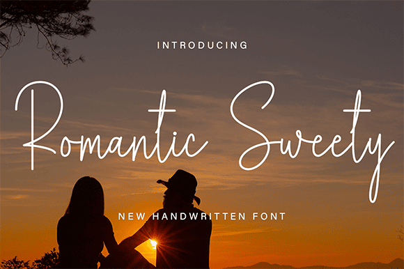 Romantic Sweety Font website image