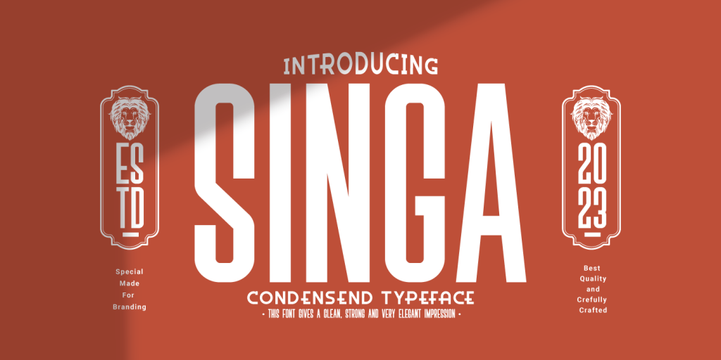 Singa Font website image