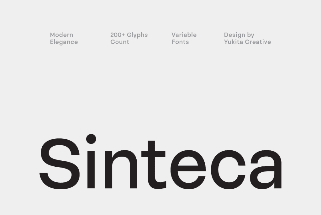 Sinteca Font Family website image