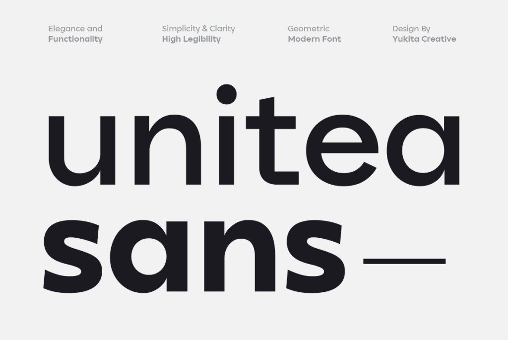 Unitea Sans Font Family website image