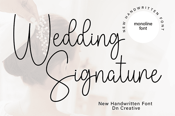 Wedding Signature Font website image