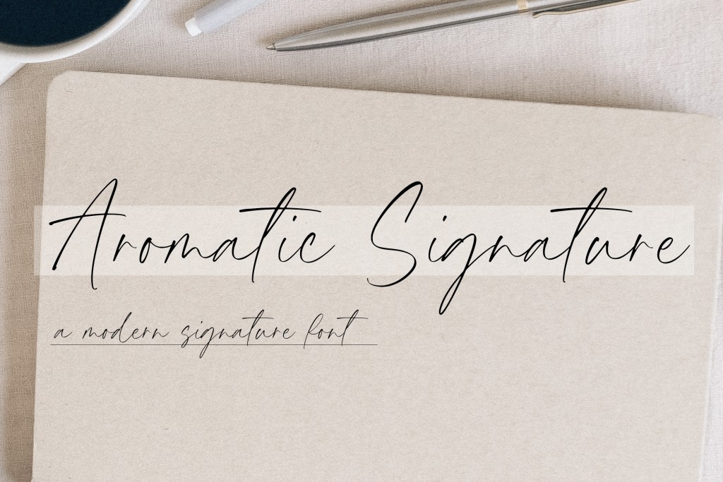 Aromatic Signature Font website image