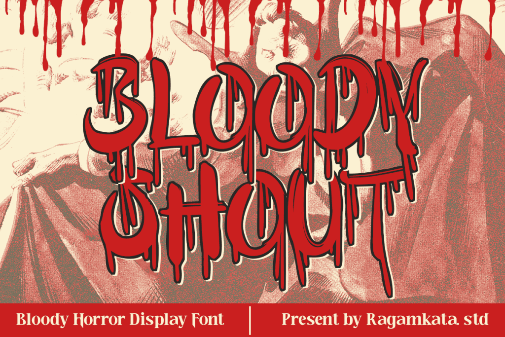 Bloody Shout DEMO Font website image