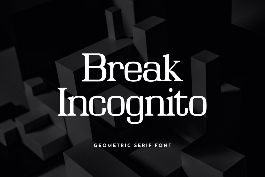 Break Icognito Font website image