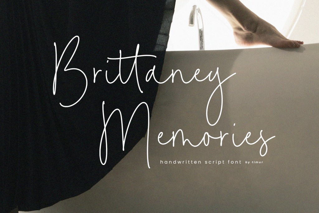 Brittaney Memories Font website image