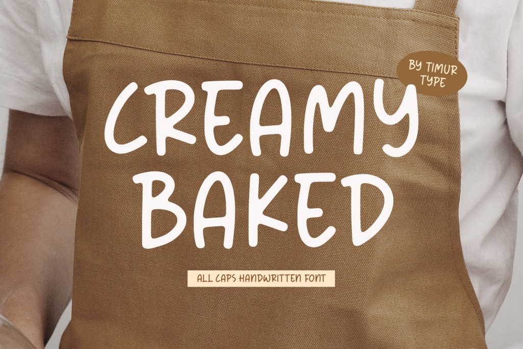 Creamy Baked Font website image