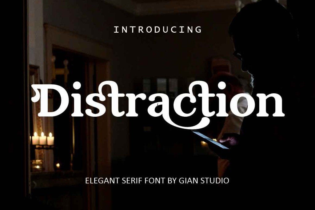 Distraction Font website image