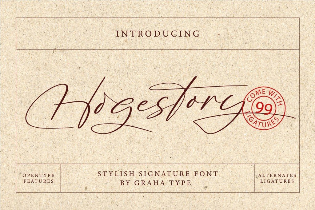 Hogestory DEMO Font website image