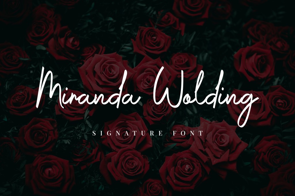 Miranda Wolding Font website image