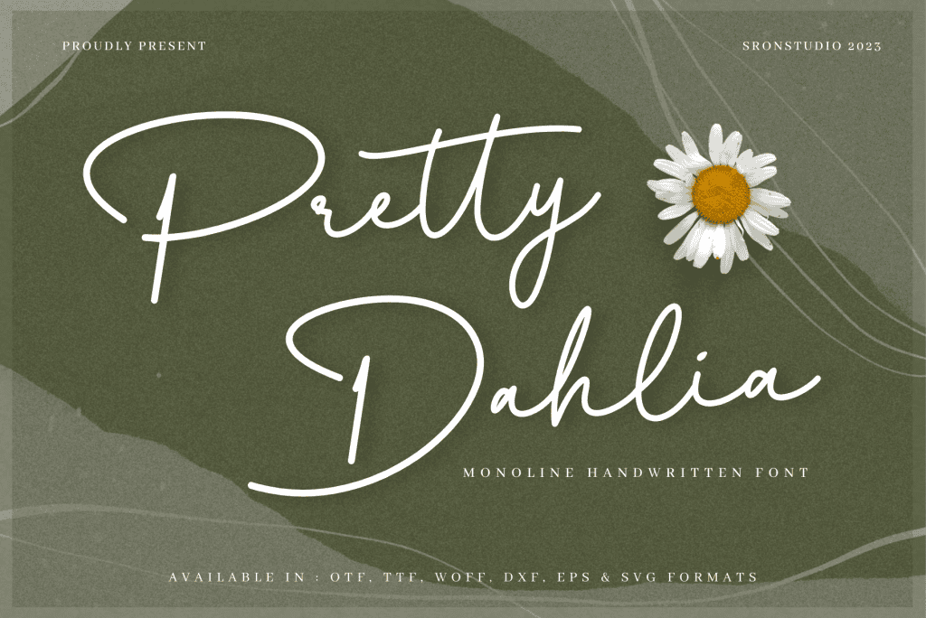 Pretty Dahlia Font website image