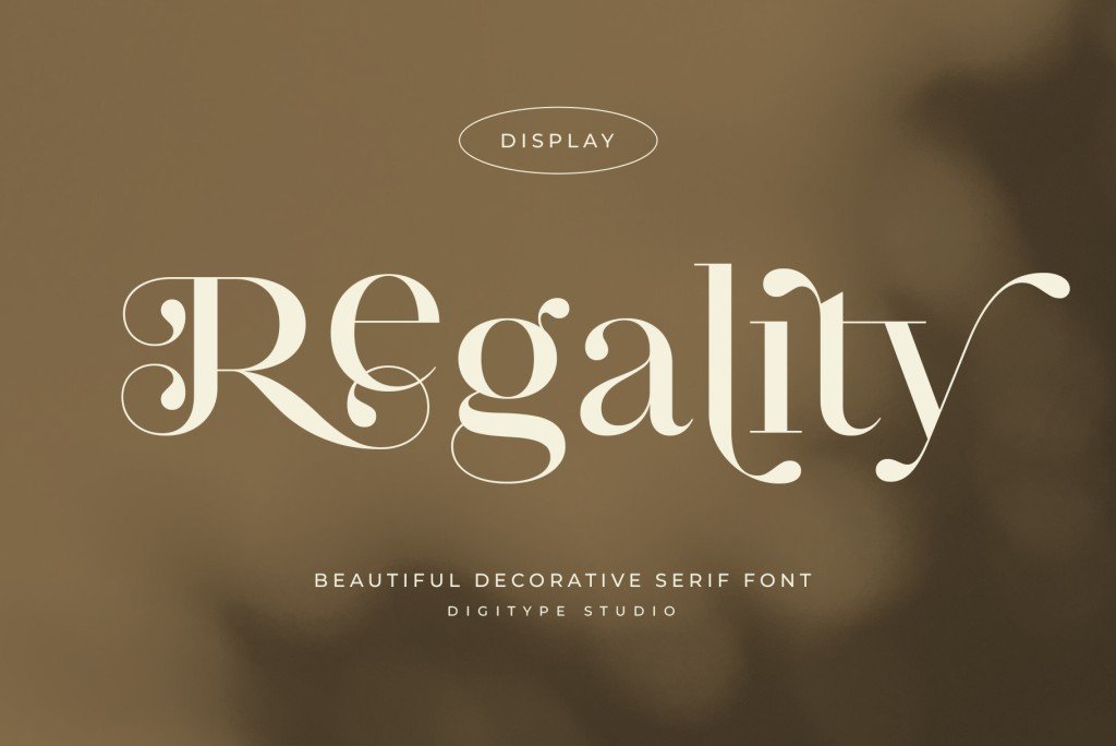 Regality Display Demo Font website image