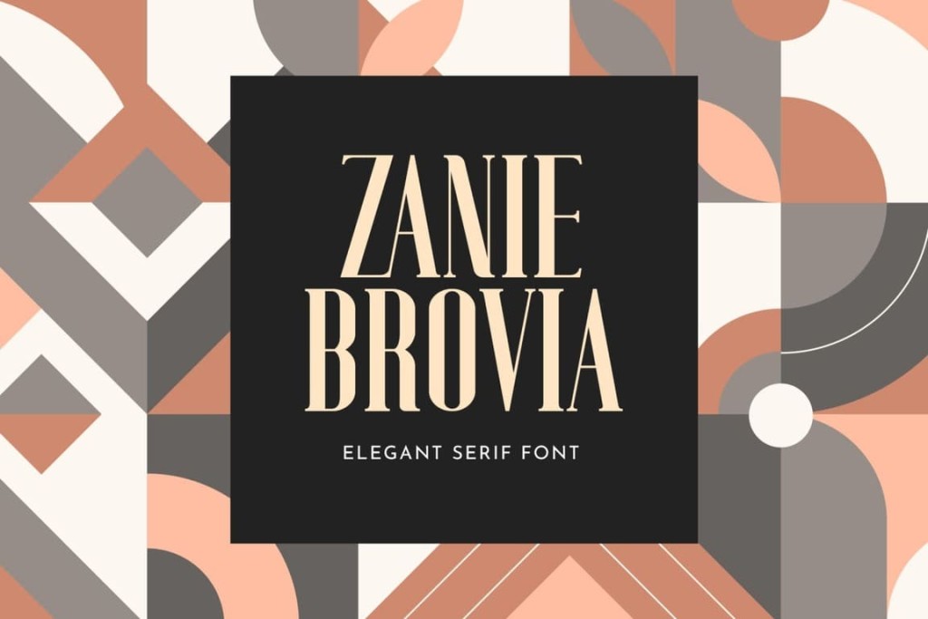 ZANIE BROVIA Font website image