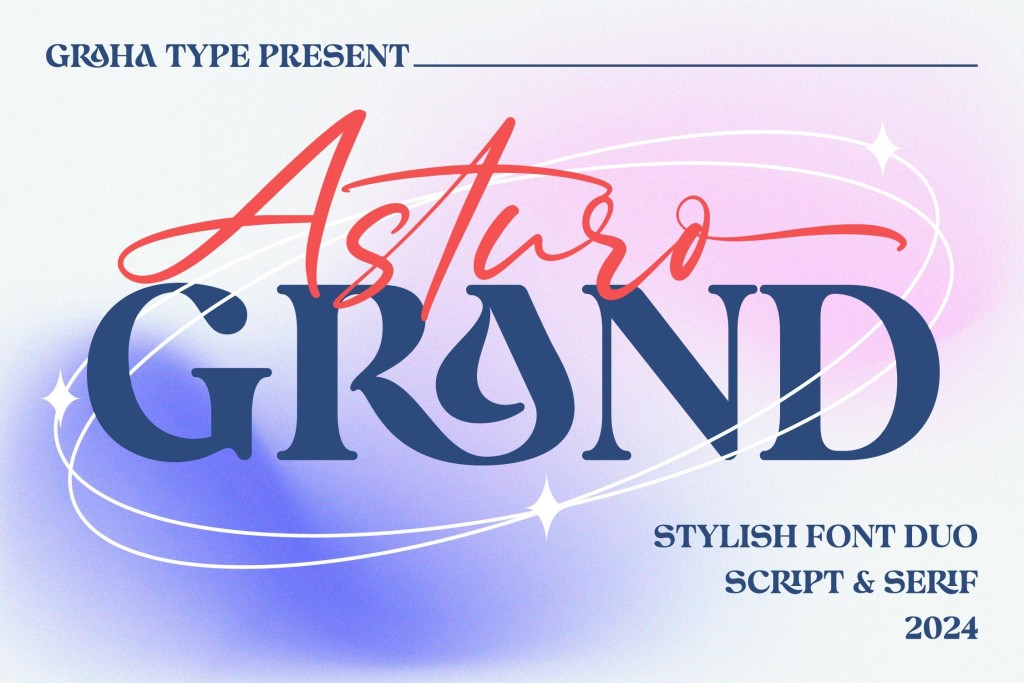 Asturo Grand DEMO Font Family website image