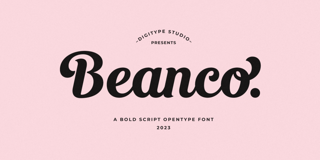 Beanco Demo Font website image