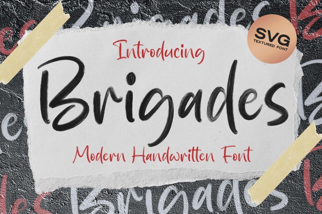 Brigades DEMO Font website image