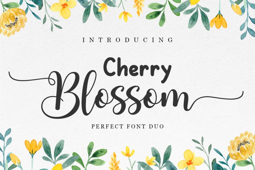 Cherry Blossom Font Family website image