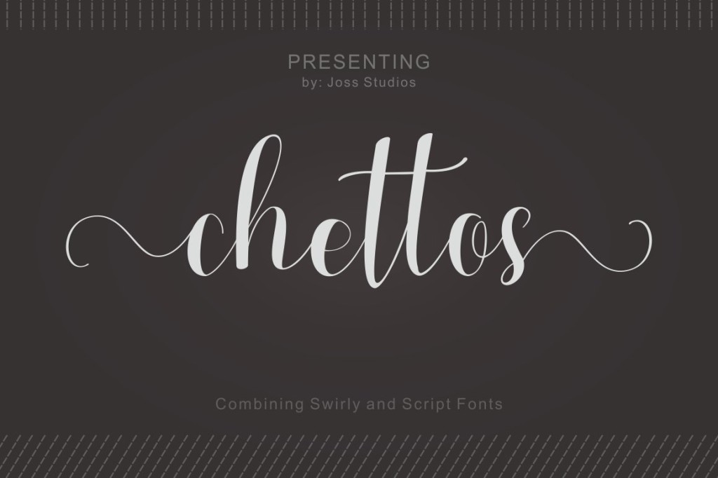 Chettos Script Font website image