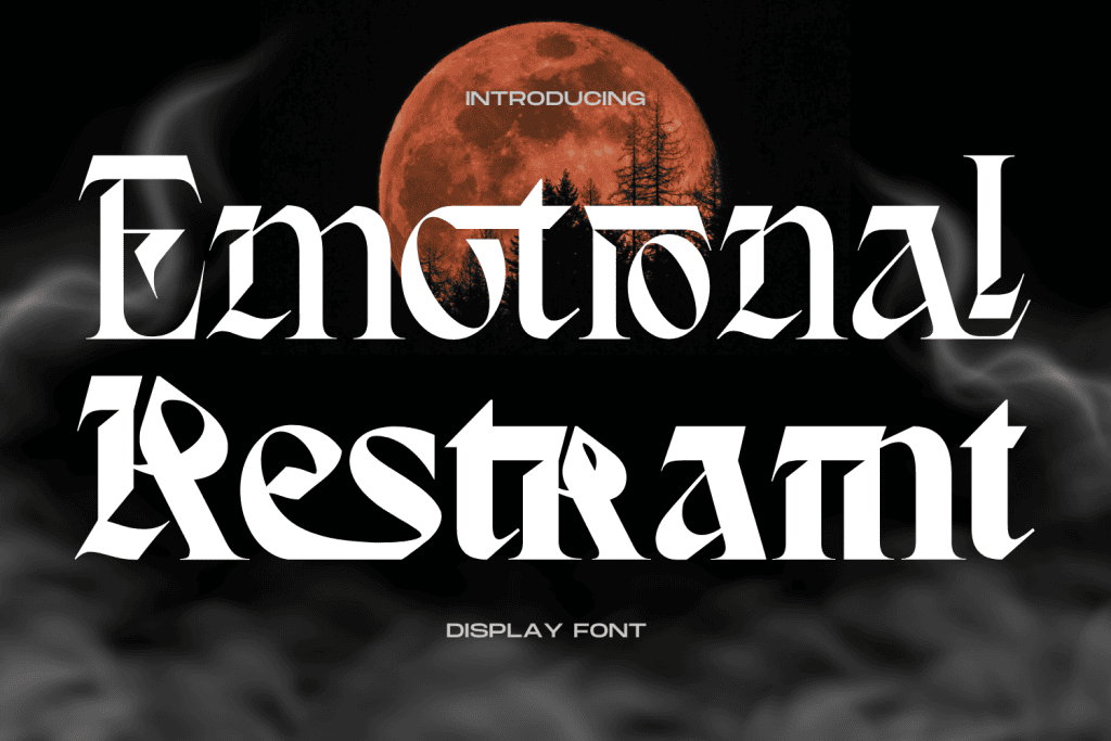 Emotional Restraint Demo Font website image