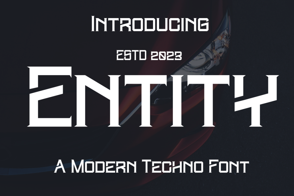 Entity Font website image