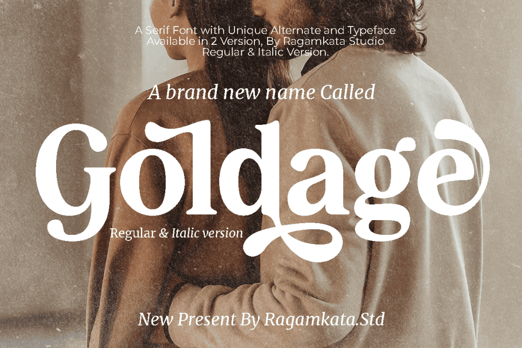 Goldage DEMO Font website image