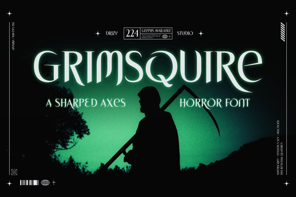 Grimsquire Demo Font website image