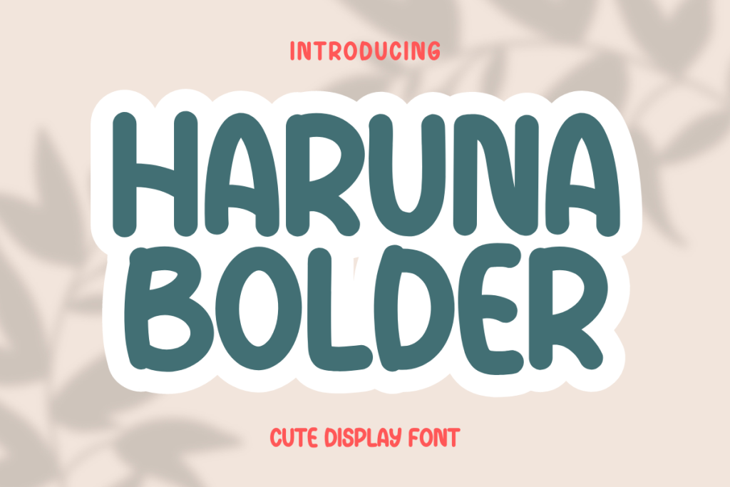 Haruna bolder Font website image