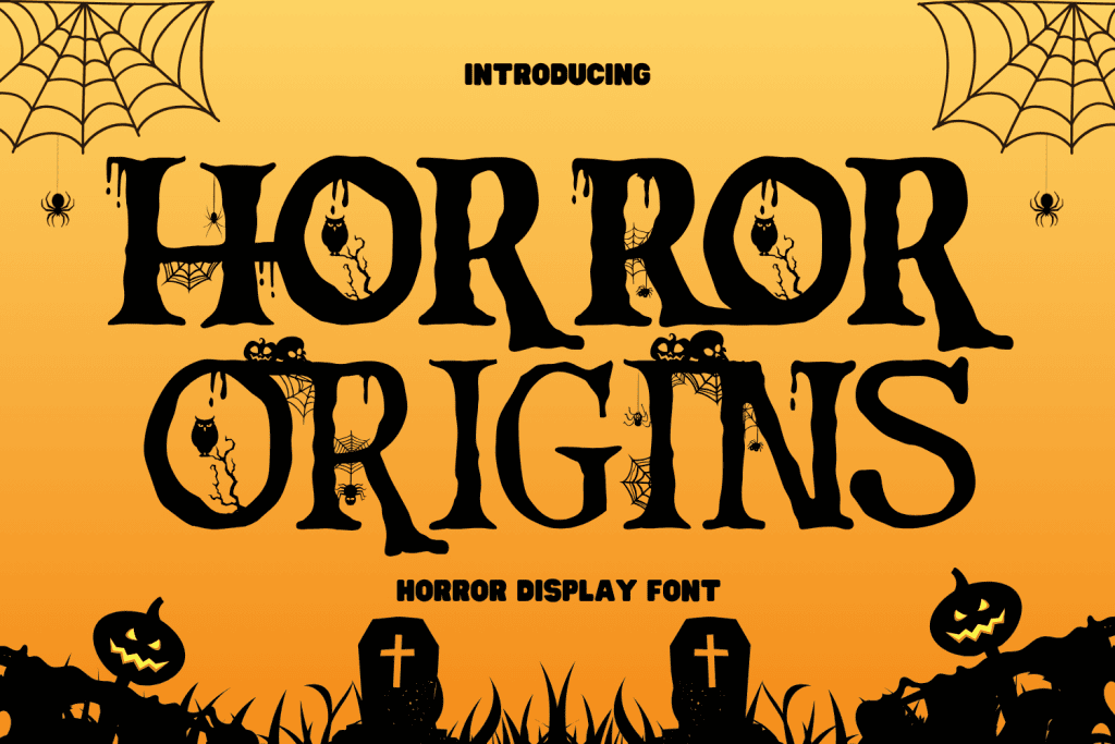 Horror Origins Demo Font website image