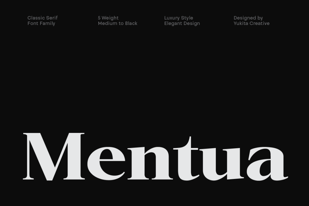 Mentua Font Family website image