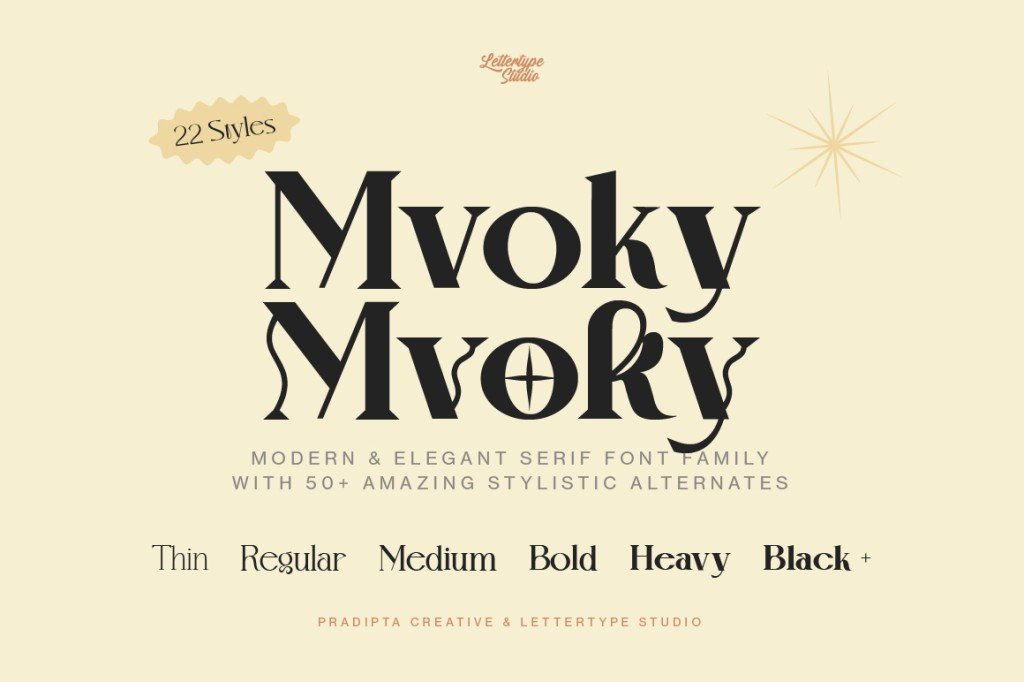 Mvoky DEMO Font website image