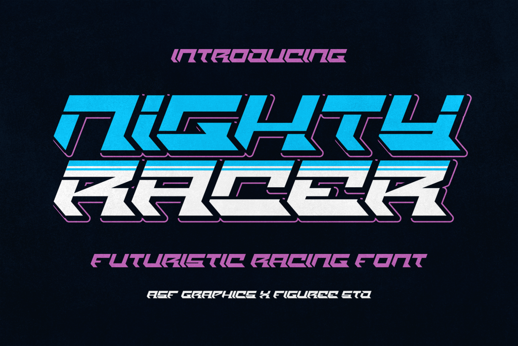 Nighty Racer Font website image