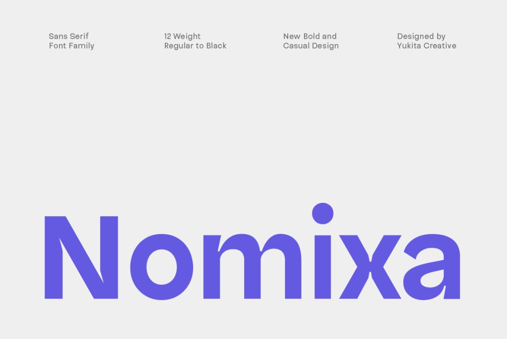 Nomixa Font Family website image