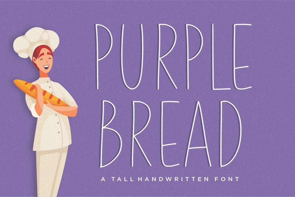 Purple Bread Font website image