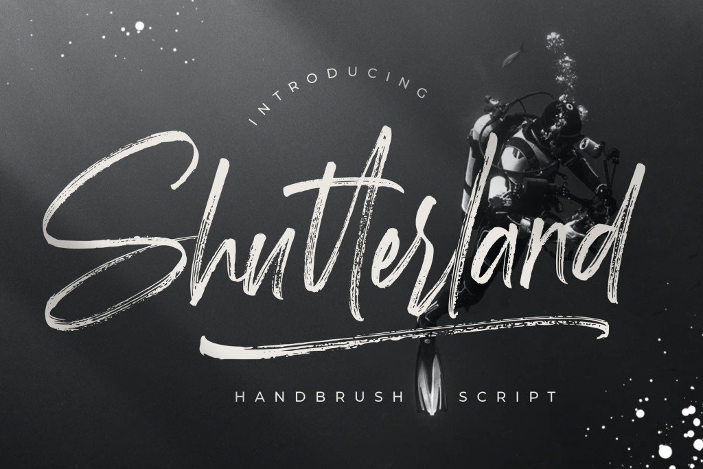 Shutterland Font website image