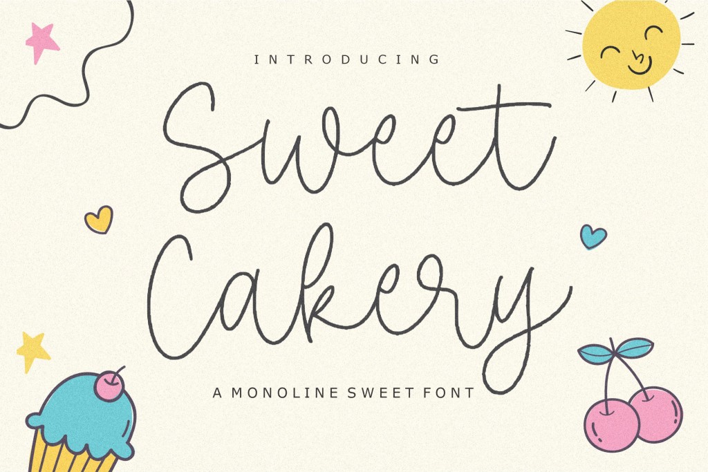 Sweet Cakery Font website image