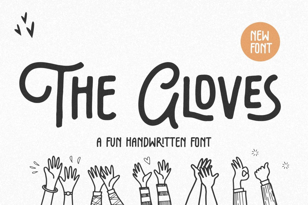 The Gloves Font website image