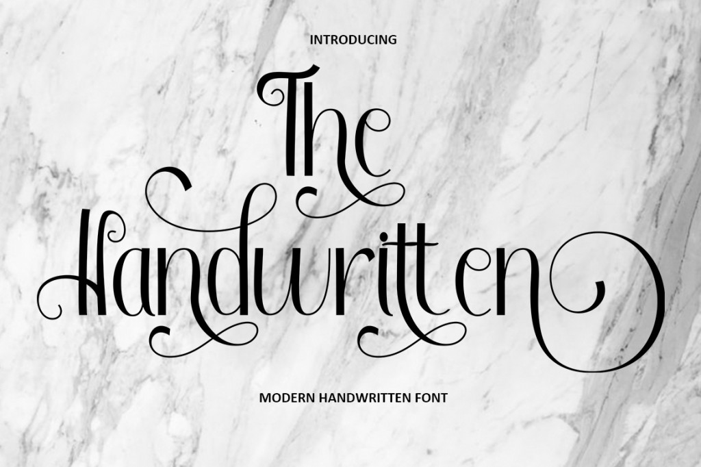 The Handwritten Font website image