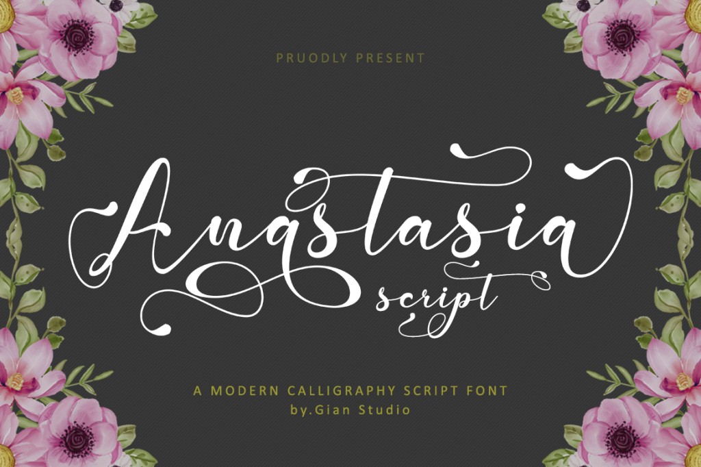 Anastasia Scrip Font website image