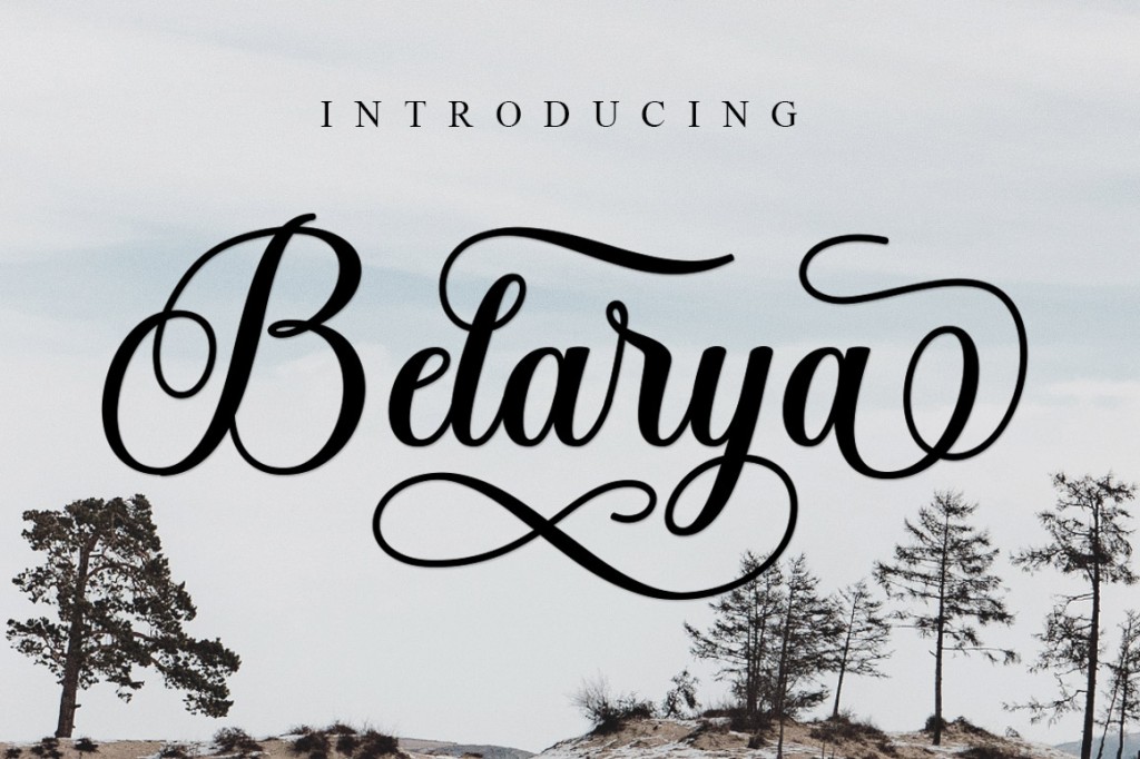 Belarya Script Font website image