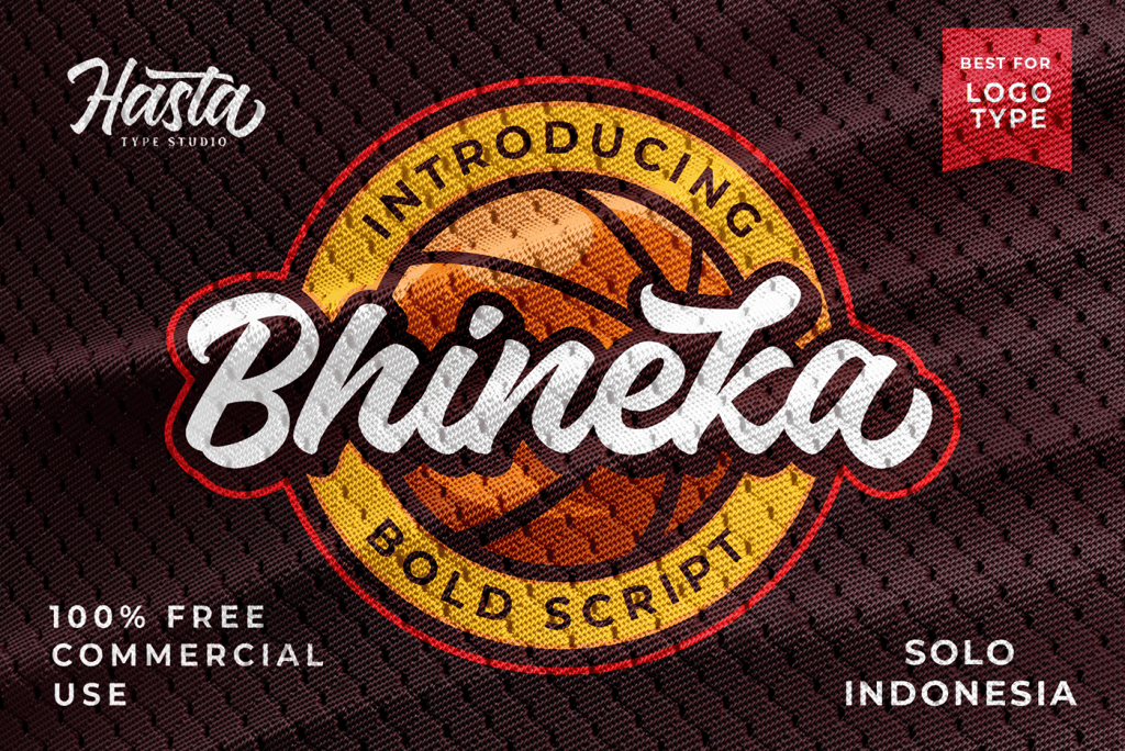 Bhineka Script Font website image