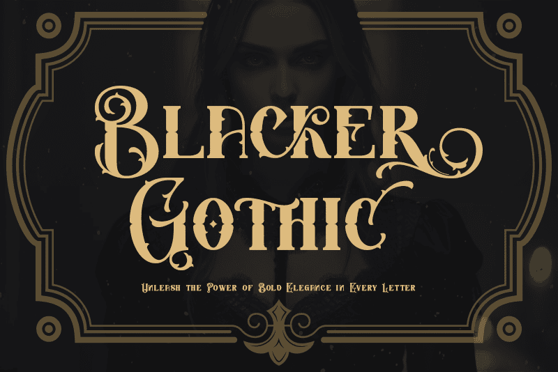 Blacker Gothic – Personal use Font website image