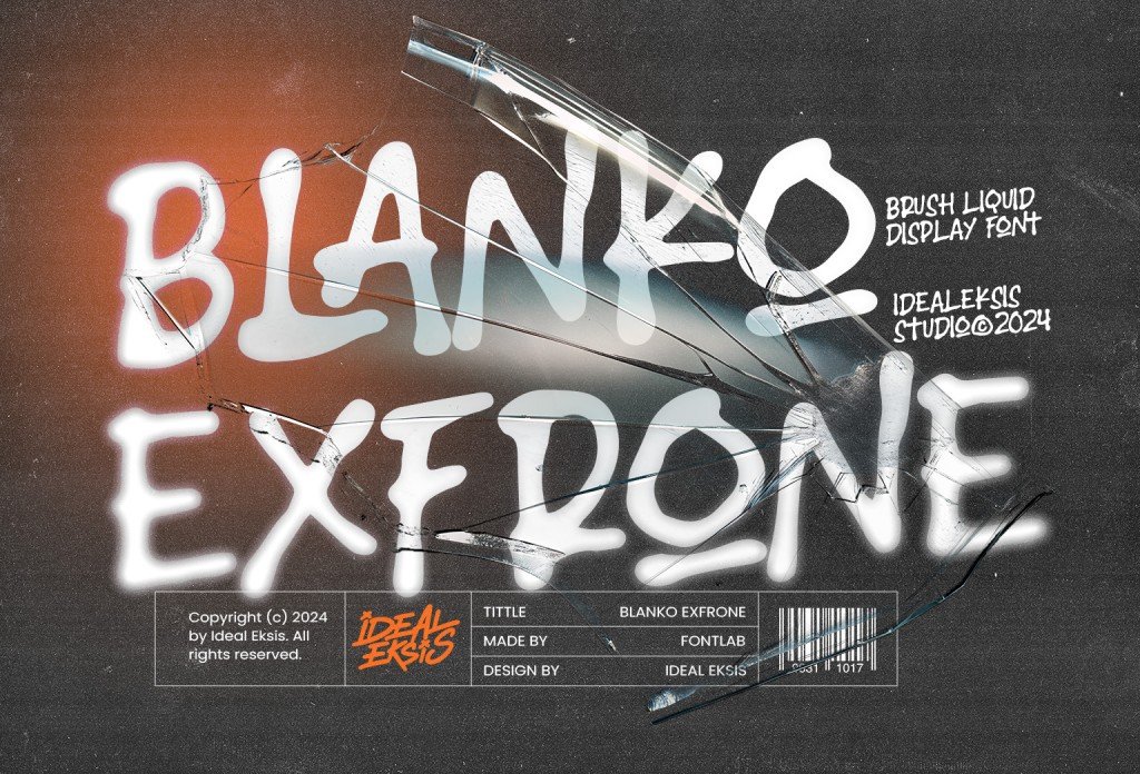 Blanko Exfrone Font website image