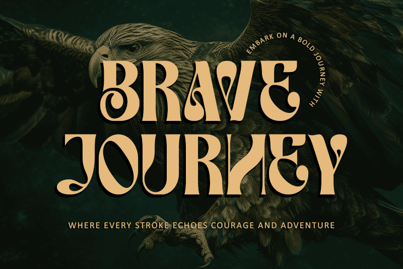 Brave Journey – Personal use Font website image